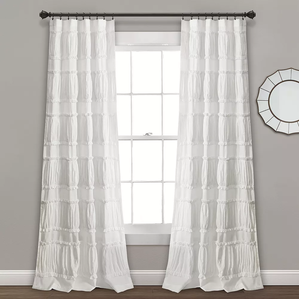 Lush Décor Lush Decor 2-pack Nova Ruffle Window Curtains 3 Lush Décor Lush Decor 2-pack Nova Ruffle Window Curtains