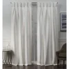 Exclusive Home 2-pack Woven Blackout Button Top Window Curtains -Greenland Home Fashions Shop 3657173 Vanilla