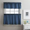 Window Curtainworks Solid Twill Tier Set 1 Window Curtainworks Solid Twill Tier Set -Greenland Home Fashions Shop 3697928 Navy