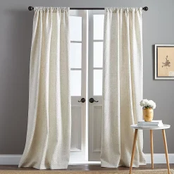 Unbranded Positano Pole Top Natural Window Curtains