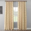 EFF Beatrice Flocked Faux Silk Window Curtain -Greenland Home Fashions Shop 3708377 Beatrice Champagne