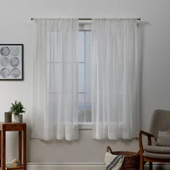 Exclusive Home 2-pack Sheer Rod Pocket Window Curtain Set