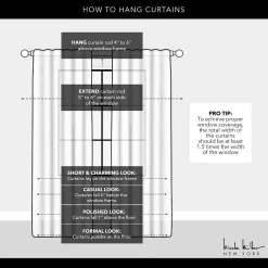 Nicole Miller NY 2-pack New York Faux Linen Slub Textured Window Curtains -Greenland Home Fashions Shop 3798387 ALT6