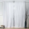 Nicole Miller NY 2-pack New York Faux Linen Slub Textured Window Curtains -Greenland Home Fashions Shop 3798387 Winter