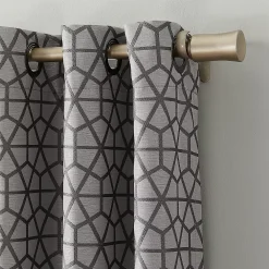 Sun Zero Burke Twill Mosaic Thermal Extreme 100% Blackout Grommet Curtain Panel -Greenland Home Fashions Shop 3825466 ALT2