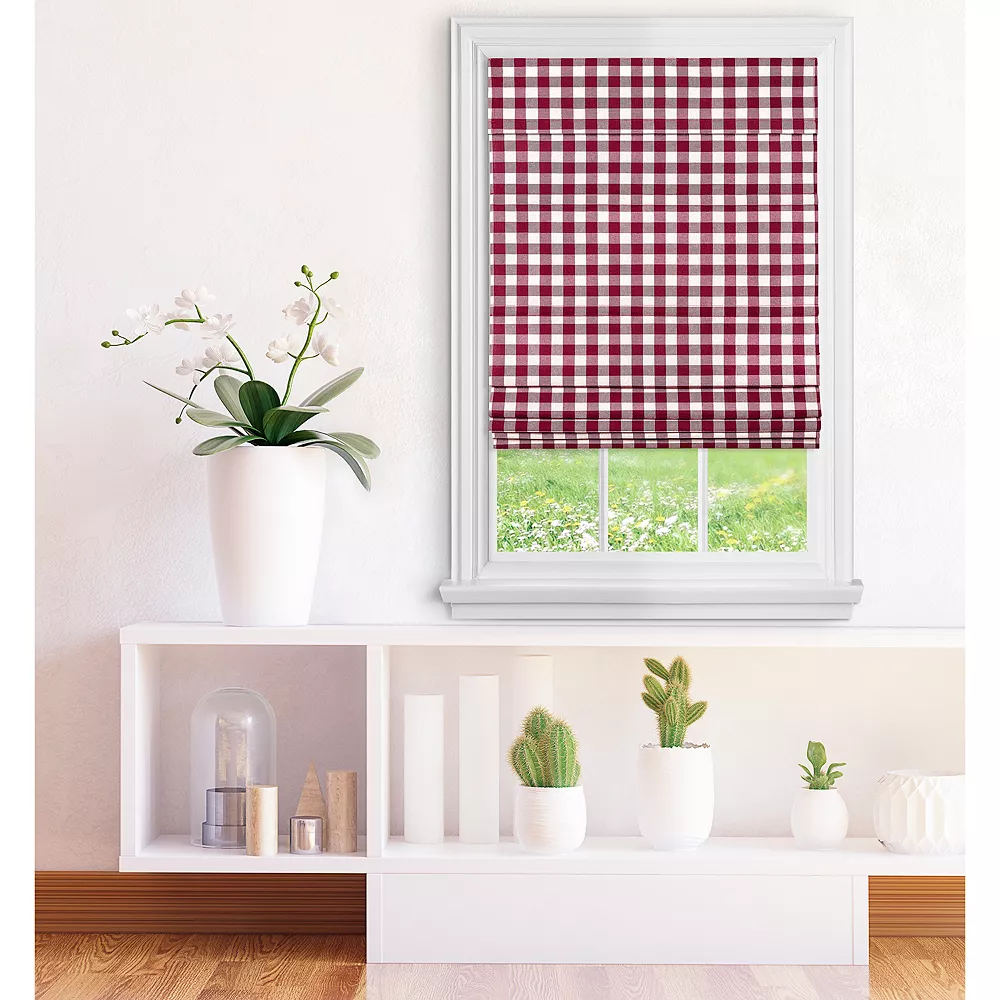Achim Cordless Buffalo Check Roman Window Shade 3 Achim Cordless Buffalo Check Roman Window Shade