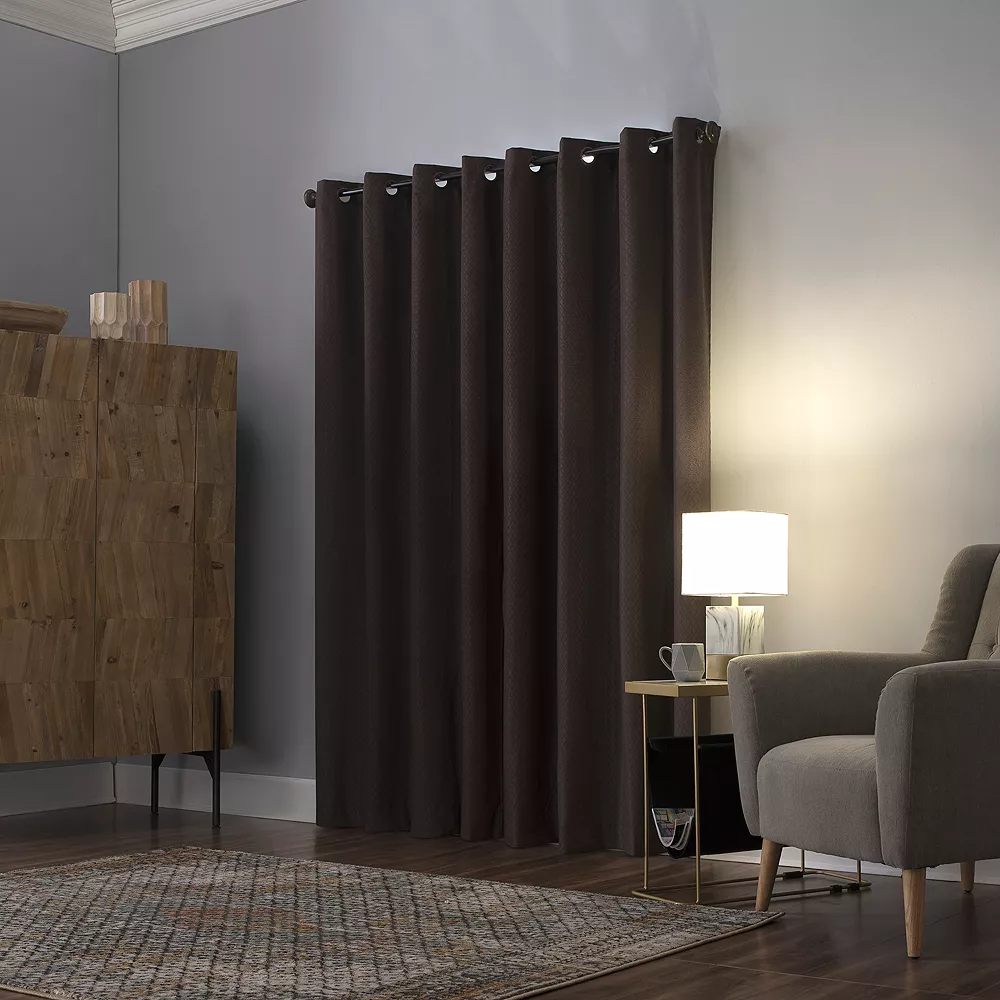 Scott Living 1-panel Mateo Total Blackout Velvet Geometric Grommet Window Curtain 4 Scott Living 1-panel Mateo Total Blackout Velvet Geometric Grommet Window Curtain - Image 2