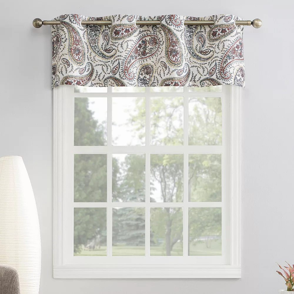 The Big One® Emporia Paisley Grommet Curtain Valance 3 The Big One® Emporia Paisley Grommet Curtain Valance