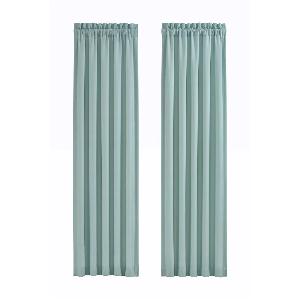 Royal Court Water's Edge Aqua Window Curtain Set 3 Royal Court Water's Edge Aqua Window Curtain Set