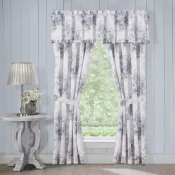 Royal Court Estelle Blue Window Straight Valance -Greenland Home Fashions Shop 3914236 ALT