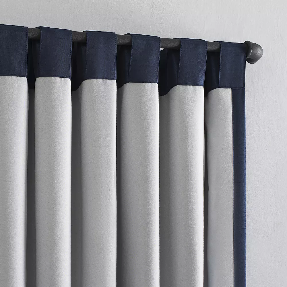 Sun Zero Evelina 100% Blackout Faux Dupioni Silk Back Tab Window Curtain 7 Sun Zero Evelina 100% Blackout Faux Dupioni Silk Back Tab Window Curtain - Image 5