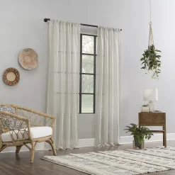 Clean Window Crushed Texture Anti-Dust Sheer Window Curtain -Greenland Home Fashions Shop 3940390 ALT4