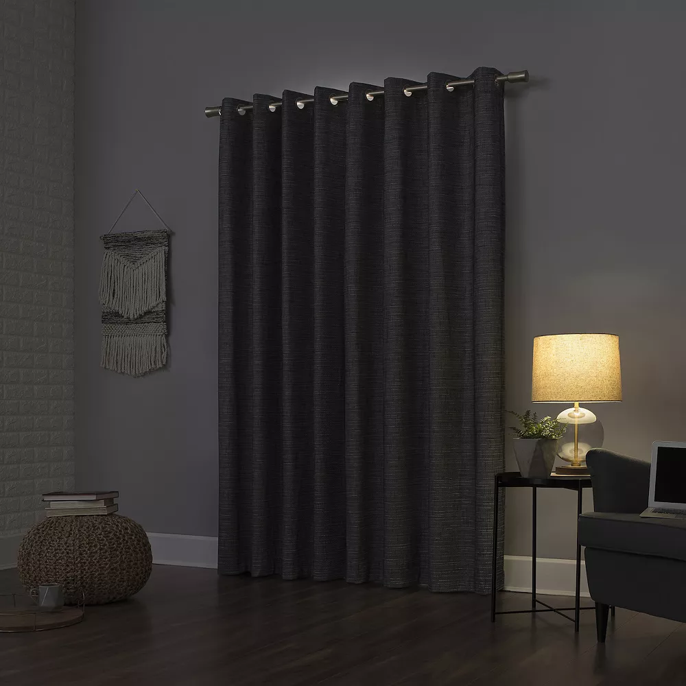 Sun Zero Kline 100% Blackout Thermal Burlap Weave Grommet Window Curtain 4 Sun Zero Kline 100% Blackout Thermal Burlap Weave Grommet Window Curtain - Image 2