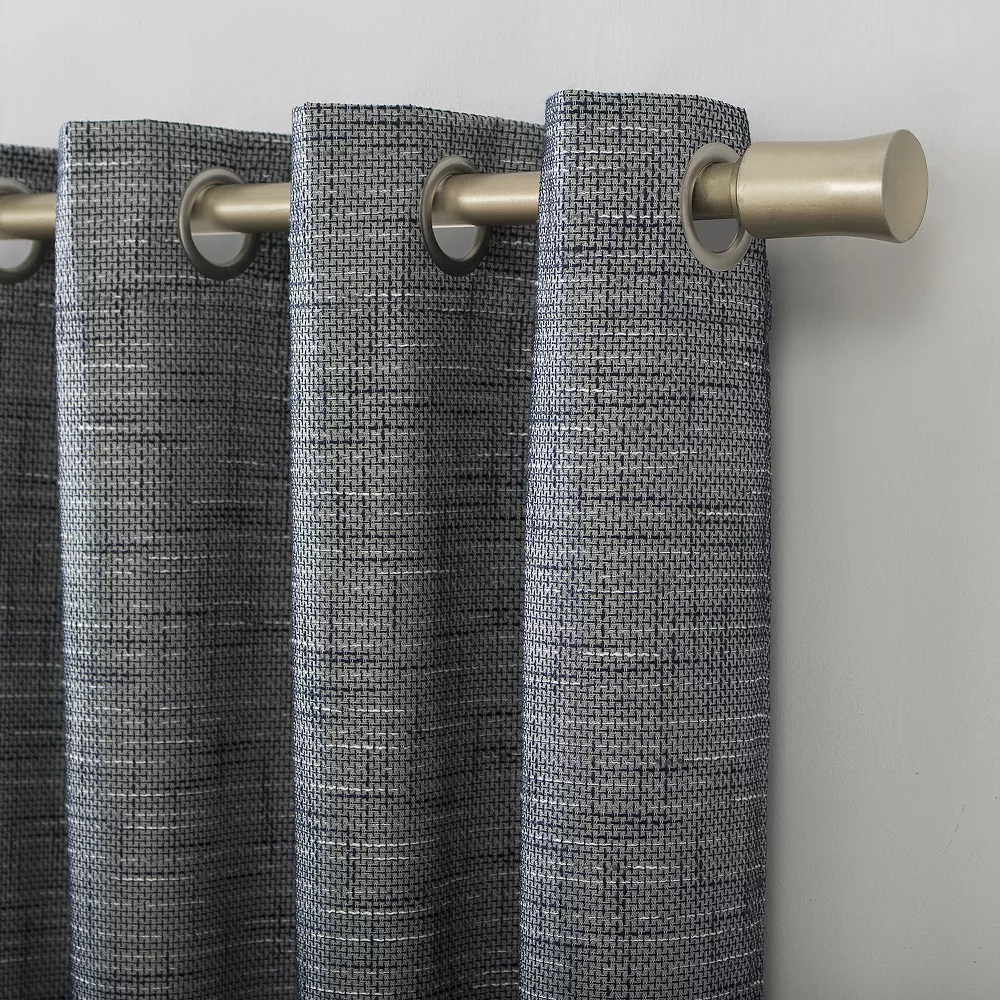 Sun Zero Kline 100% Blackout Thermal Burlap Weave Grommet Window Curtain 5 Sun Zero Kline 100% Blackout Thermal Burlap Weave Grommet Window Curtain - Image 3