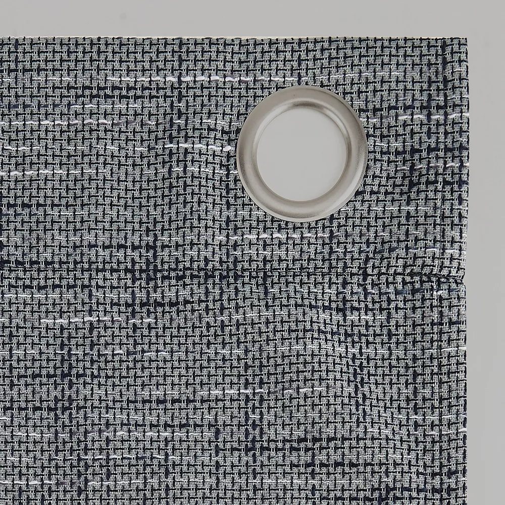Sun Zero Kline 100% Blackout Thermal Burlap Weave Grommet Window Curtain 8 Sun Zero Kline 100% Blackout Thermal Burlap Weave Grommet Window Curtain - Image 6