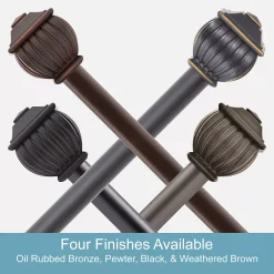 Kenney Beckett Decorative Window Curtain Rod 12 Kenney Beckett Decorative Window Curtain Rod -Greenland Home Fashions Shop 3950303 ALT6