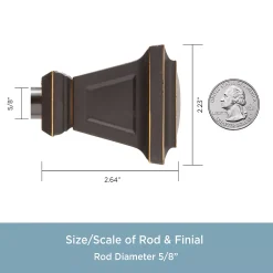 Kenney Seville Decorative Window Curtain Rod 11 Kenney Seville Decorative Window Curtain Rod -Greenland Home Fashions Shop 3950309 ALT99