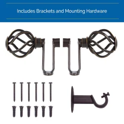 Sun Zero Cage 3/4" Decorative Room Darkening Curtain Rod -Greenland Home Fashions Shop 3955589 ALT3