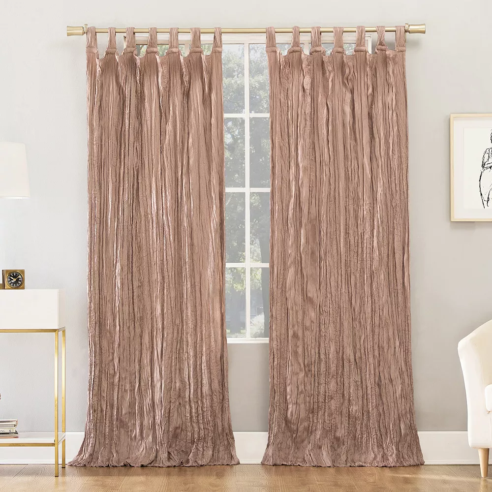 No. 918 Odelia Distressed Velvet Tab Top Window Curtain 3 No. 918 Odelia Distressed Velvet Tab Top Window Curtain