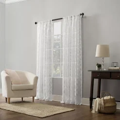 No. 918 Yvette Trellis Jacquard Sheer Rod Pocket Window Curtain 12 No. 918 Yvette Trellis Jacquard Sheer Rod Pocket Window Curtain -Greenland Home Fashions Shop 3956961 ALT4