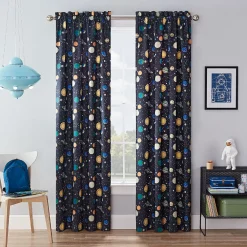 Waverly Kids Space Adventure Blackout Window Curtain