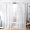 Exclusive Home 2-pack Penny Sheer Embellished Stripe Grommet Top Window Curtains -Greenland Home Fashions Shop 3977350