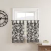 Waverly Stencil Vine Window Tier Pair -Greenland Home Fashions Shop 3985217 Black