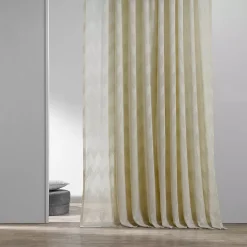 EFF 1-panel Sirius Patterned Linen Sheer Window Curtain -Greenland Home Fashions Shop 3986641 ALT2