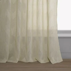EFF 1-panel Sirius Patterned Linen Sheer Window Curtain -Greenland Home Fashions Shop 3986641 ALT5