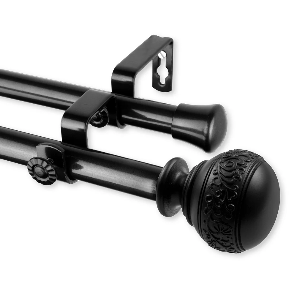 Rod Desyne 13/16" Naomi Double Curtain Rod 3 Rod Desyne 13/16" Naomi Double Curtain Rod