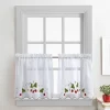 CHF Strawberry Garden Window Curtain Tier Set