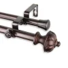 Rod Desyne 13/16" Sierra Double Curtain Rod -Greenland Home Fashions Shop 3994509 Cocoa