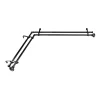 Rod Desyne 13/16" Magnolia Double Corner Curtain Rod -Greenland Home Fashions Shop 3994551 Black