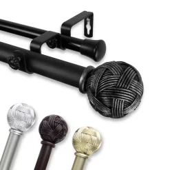 Rod Desyne 1" Twine Double Curtain Rod 5 Rod Desyne 1" Twine Double Curtain Rod -Greenland Home Fashions Shop 3998798 ALT