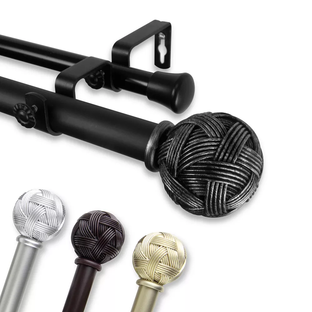 Rod Desyne 1" Twine Double Curtain Rod 4 Rod Desyne 1" Twine Double Curtain Rod - Image 2