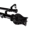 Rod Desyne 1" Verda Double Curtain Rod -Greenland Home Fashions Shop 3998928 Black