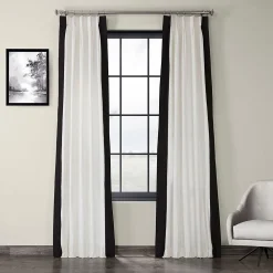 EFF Pleated Vertical Colorblock Window Curtain