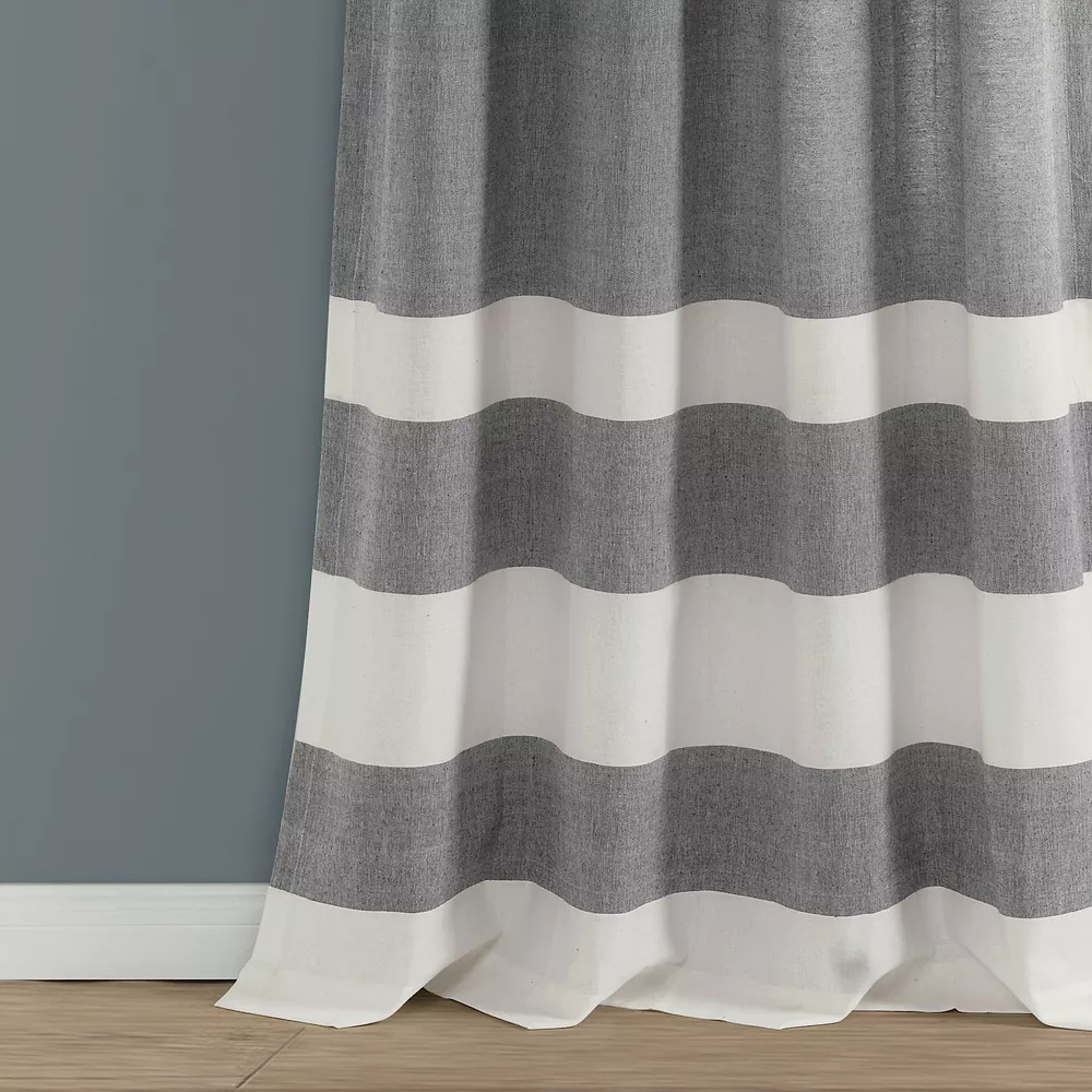 Lush Décor Lush Decor 2-pack Cape Cod Stripe Yarn Dyed Cotton Window Curtains 5 Lush Décor Lush Decor 2-pack Cape Cod Stripe Yarn Dyed Cotton Window Curtains - Image 3