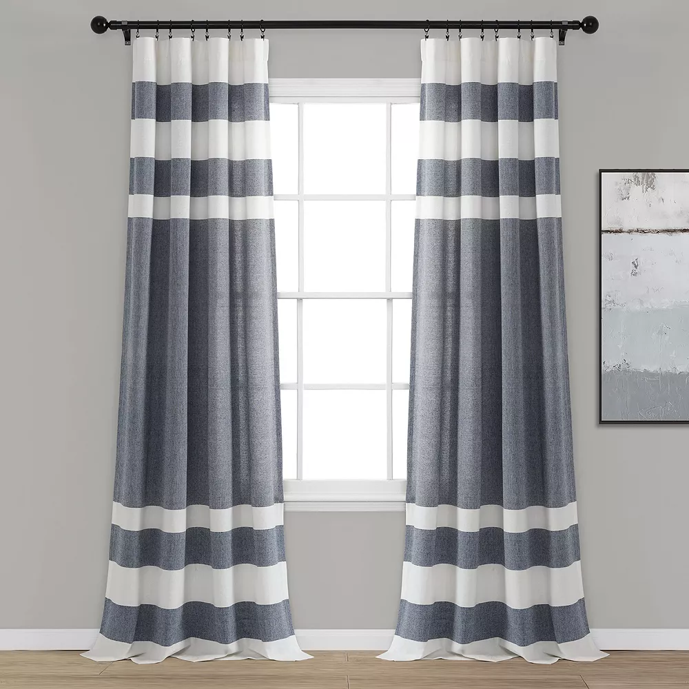Lush Décor Lush Decor 2-pack Cape Cod Stripe Yarn Dyed Cotton Window Curtains 3 Lush Décor Lush Decor 2-pack Cape Cod Stripe Yarn Dyed Cotton Window Curtains