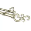 Rod Desyne 1" Madeline Double Curtain Rod 1 Rod Desyne 1" Madeline Double Curtain Rod -Greenland Home Fashions Shop 4011592 Light Gold