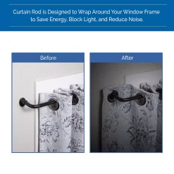 Sun Zero Room Darkening Wrap Around Curtain Rod -Greenland Home Fashions Shop 4156061 ALT2