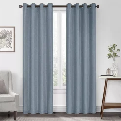 Eclipse Kira Herringbone Absolute Zero 100% Blackout Window Curtain