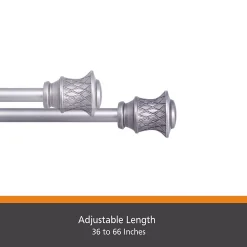 Kenney Fast Fit Jamey 5/8" Decorative Window Curtain Rod -Greenland Home Fashions Shop 4218845 ALT3