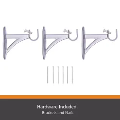 Kenney Fast Fit Jamey 5/8" Decorative Window Curtain Rod -Greenland Home Fashions Shop 4218845 ALT4