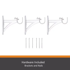 Kenney Fast Fit Swindell 5/8" Decorative Window Curtain Rod -Greenland Home Fashions Shop 4218847 ALT4