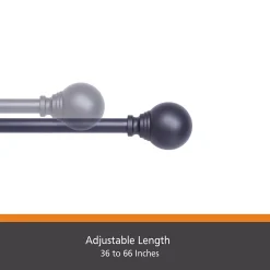 Kenney Fast Fit Dryden 5/8" Decorative Window Curtain Rod -Greenland Home Fashions Shop 4218850 ALT3