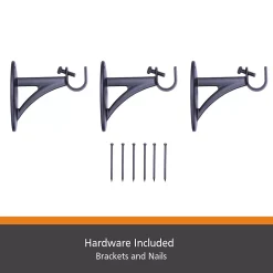 Kenney Fast Fit Dryden 5/8" Decorative Window Curtain Rod -Greenland Home Fashions Shop 4218850 ALT4