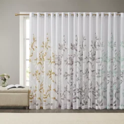 Madison Park Vera 1-Panel Burnout Lightweight Semi-Sheer Window Panel -Greenland Home Fashions Shop 4249022 ALT5
