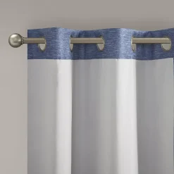 SunSmart 2-pack Leighton Tonal Printed Faux Silk 100% Blackout Window Curtain Set -Greenland Home Fashions Shop 4272872 ALT2