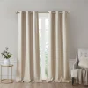 SunSmart 2-pack Leighton Tonal Printed Faux Silk 100% Blackout Window Curtain Set -Greenland Home Fashions Shop 4272872 Taupe